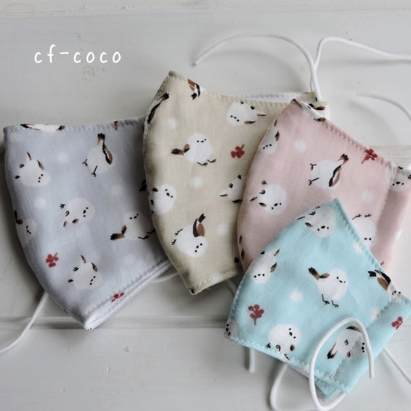 再販☆シマエナガマスク2枚セット（立体マスク/レディース/キッズ