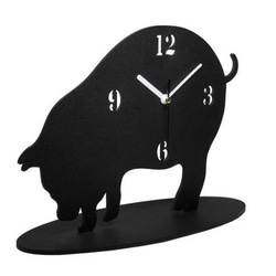 【送料￥350】 黒豚（くろぶた）の時計【黒豚さんも何掘ってるの‥？】 2枚目の画像