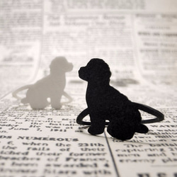 【送料無料】犬（イヌ）のブックマーク・トイプードル白/黒 セット 2枚目の画像