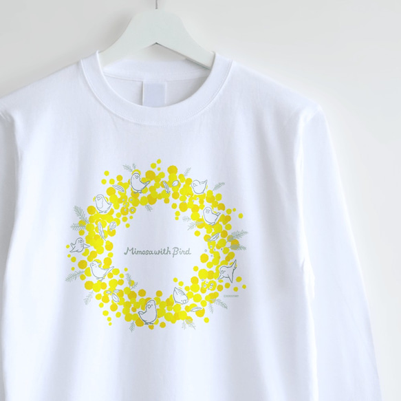 長袖Tシャツ（Mimosa with Bird / リース） 1枚目の画像