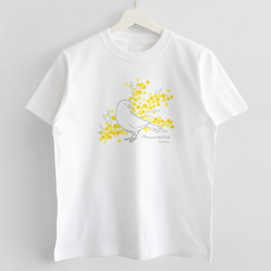 Tシャツ（Mimosa with Bird / カナリア） 2枚目の画像