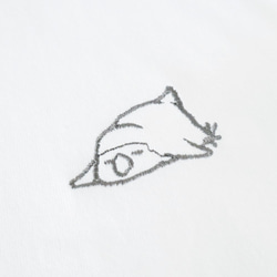 長袖刺繍Tシャツ（おひるね / コザクラインコ） 3枚目の画像