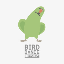 長袖Tシャツ（BIRD DANCE / ワカケホンセイインコ） 3枚目の画像