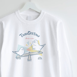 長袖Tシャツ（TANOSEESAW / セキセイインコ） 1枚目の画像