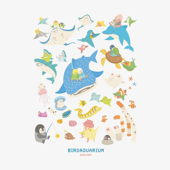 長袖Tシャツ（BIRDAQUARIUM） 3枚目の画像