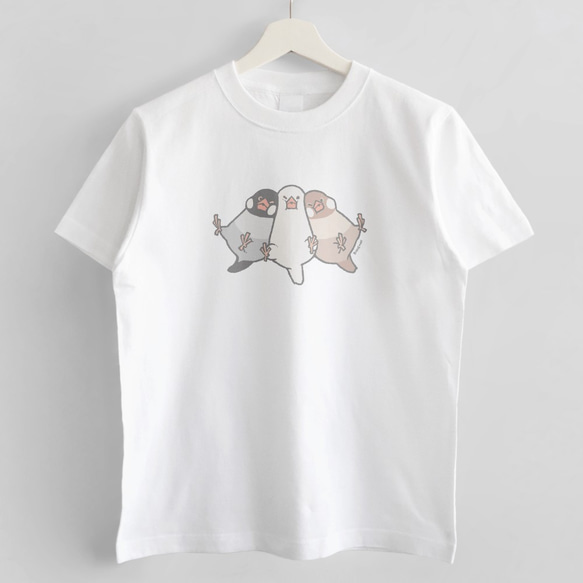 Tシャツ（MUNIMUNI / 文鳥） 2枚目の画像