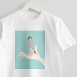 Tシャツ（手タクシー / ノーマル文鳥） 1枚目の画像