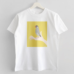 Tシャツ（手タクシー / ノーマル文鳥） 5枚目の画像