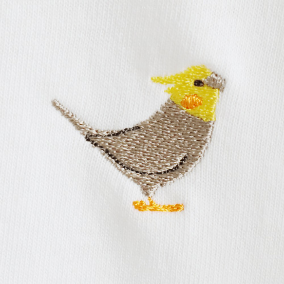 刺繍Tシャツ（BIRD!BIRD!BIRD! / オカメインコ / ノーマル） 3枚目の画像