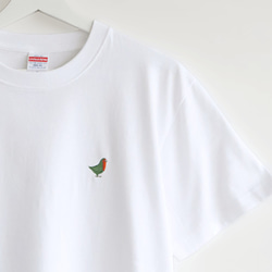 刺繍Tシャツ（BIRD!BIRD!BIRD! / コザクラインコ / ノーマル） 2枚目の画像