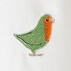 刺繍Tシャツ（BIRD!BIRD!BIRD! / コザクラインコ / ノーマル） 3枚目の画像