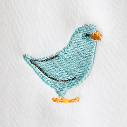 刺繍Tシャツ（BIRD!BIRD!BIRD! / マメルリハ / ブルー） 3枚目の画像