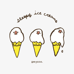 Tシャツ（amycco. / sleepy ice creams） 4枚目の画像