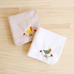 刺繍ミニタオル（コザクラインコ / カーネーション） 6枚目の画像