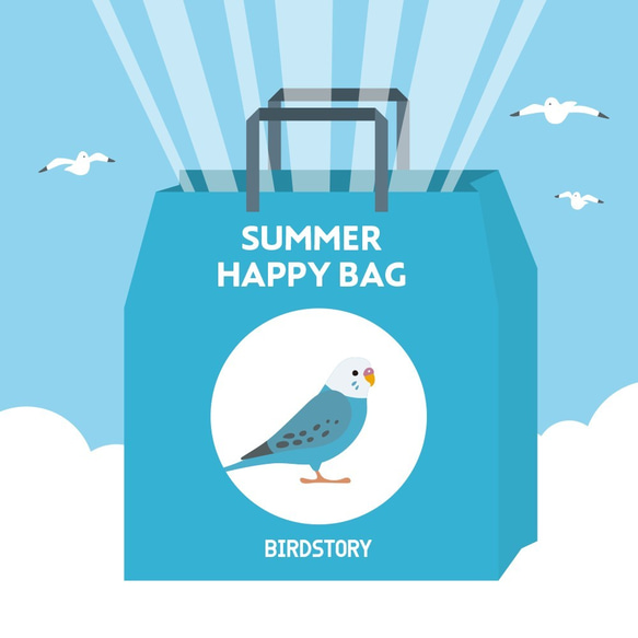 【ご予約受付中】SUMMER HAPPY BAG 2020（BIRDSOTRY / セキセイインコ） 1枚目の画像