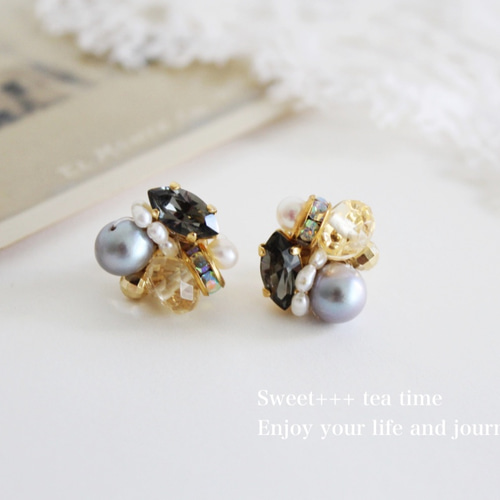 宝石質シトリン ぷっくりハートカット チャーム （楽天市場】フロー  