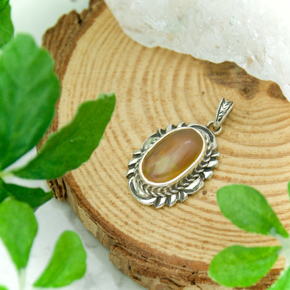 オパール シルバーペンダントトップ 高品質エチオピア産プレシャス