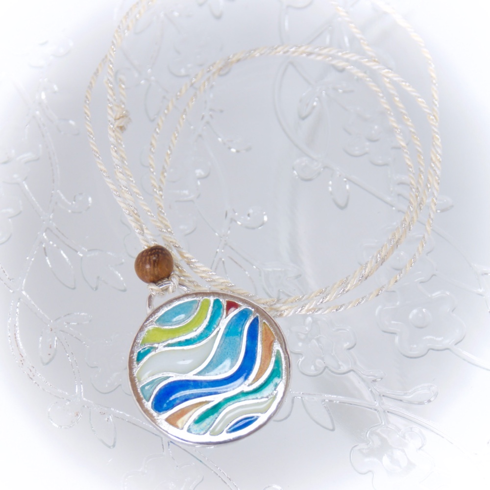 『seaみたいなglass 0１』プリカジュール・ネックレス