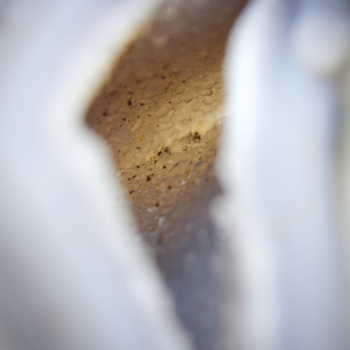 宝石彫刻】アゲート（ジオード）・フクロウ 天然石 しださん(=ﾟωﾟ