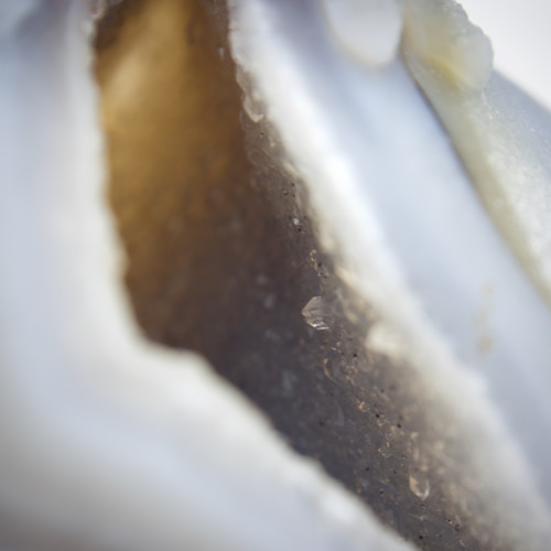 宝石彫刻】アゲート（ジオード）・フクロウ 天然石 しださん(=ﾟωﾟ