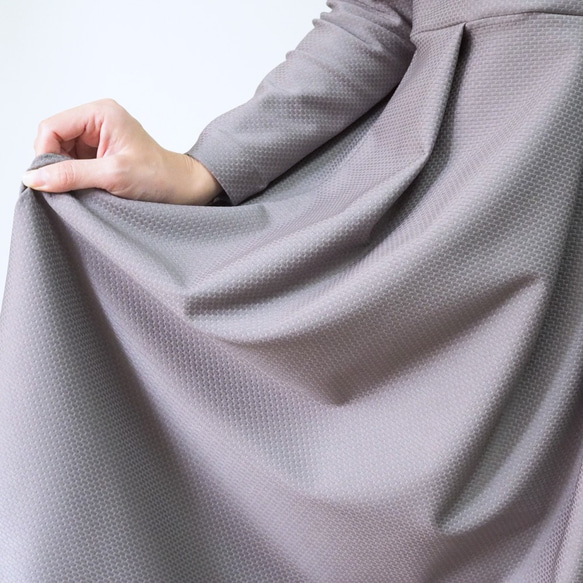 【定做】阿米甚風格簡約連衣裙◇炭灰色（磚紋）*稍厚實實* 第5張的照片