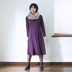 【定做】阿米甚風格簡約連衣裙◇深紫色*標準面料 第2張的照片