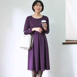 【定做】阿米甚風格簡約連衣裙◇深紫色*標準面料 第8張的照片