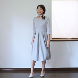 【訂做】阿米甚風格簡約連衣裙◇白灰色（運動材質） 第8張的照片