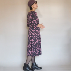 【訂做】阿米甚風格簡約連衣裙◇粉色隨機圓點圖案（灰色） 第6張的照片