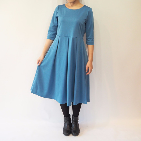 【訂做】阿米甚風格簡約連衣裙◇天藍色*標準面料* 第5張的照片