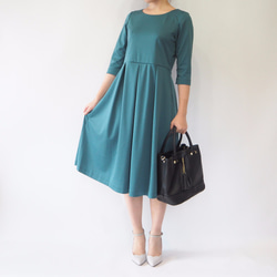 [XS-LL定做]阿米甚人風格簡單連衣裙◇苔綠色*經典面料* 第7張的照片