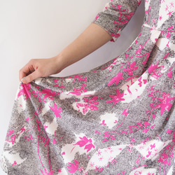 【XS-LL定做】阿米甚風簡約連衣裙◇粉色楓木紋 第10張的照片