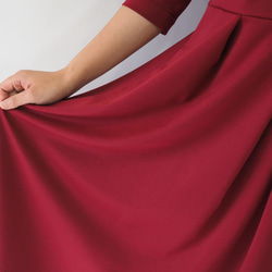 [L]阿米甚人風格的簡單連衣裙◇四分之三袖（酒紅色）*經典面料* 第10張的照片