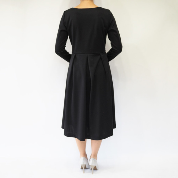 [M]阿米甚人風格的簡單連衣裙◇長袖（正式黑色）*經典面料* 第10張的照片