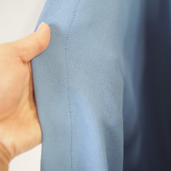 [S]阿米甚風格簡約連衣裙七分四分袖（藍灰色）*自然紋理，質感可見* 第4張的照片