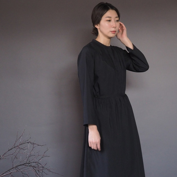 [定制] 傳統阿米甚人連衣裙 | 黑色 *柔軟襯衫面料* 第9張的照片