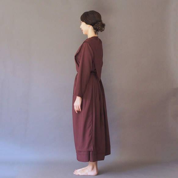 [定制] 傳統阿米甚人連衣裙 | 波爾多 *柔軟的襯衫面料* 第3張的照片