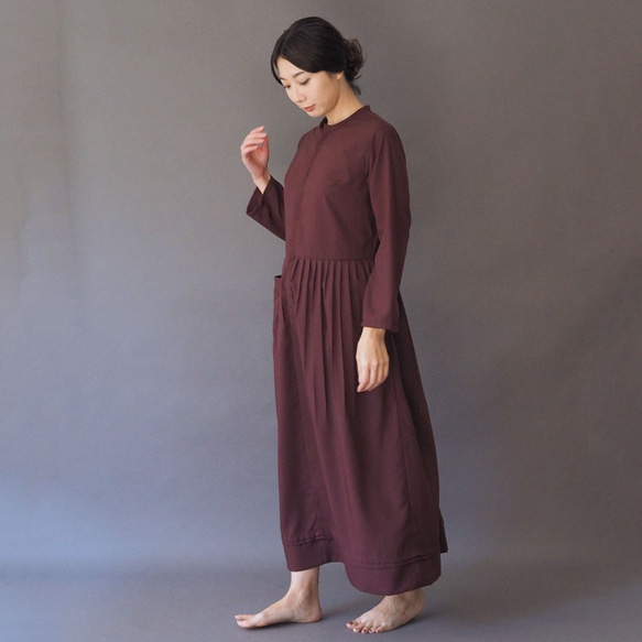 [定制] 傳統阿米甚人連衣裙 | 波爾多 *柔軟的襯衫面料* 第9張的照片