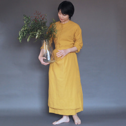 【訂做】阿米甚傳統服飾◇芥末色*棉麻材質* 第3張的照片