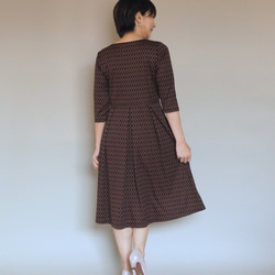 [XS-LL訂單生產]阿米甚人風格簡單連衣裙@鏈狀黑色*薄薄面料* 第4張的照片