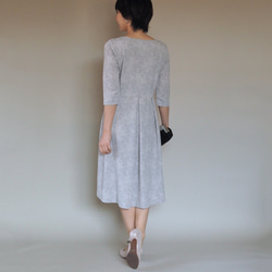 [XS-LL訂單生產]阿米甚人風格的簡單連衣裙蕾絲圖案（灰白色）*薄薄的布料* 第3張的照片