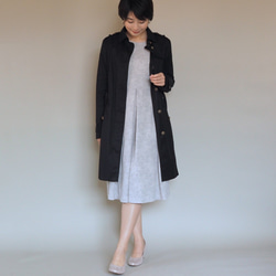 [XS-LL訂單生產]阿米甚人風格的簡單連衣裙蕾絲圖案（灰白色）*薄薄的布料* 第4張的照片