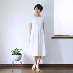【定制】阿米甚風格簡約連衣裙◇白色（足球風）*輕薄吸汗速乾 第3張的照片