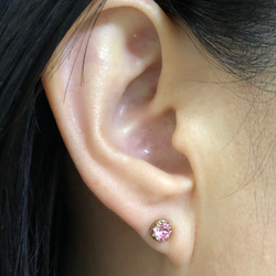 スワロフスキー　マグネットピアス　パープル rr-accessories_4478