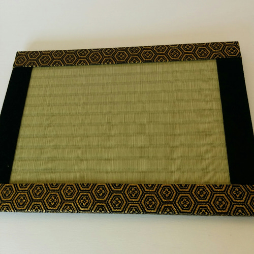 置き畳 紋四方縁 黒×金 その他インテリア雑貨 たたみちゃん 通販  