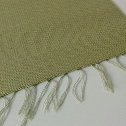 和紙の畳のランチョンマット　変わり織　緑 3枚目の画像