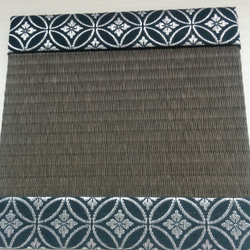 ミニ畳　紋縁　栗×黒 2枚目の画像
