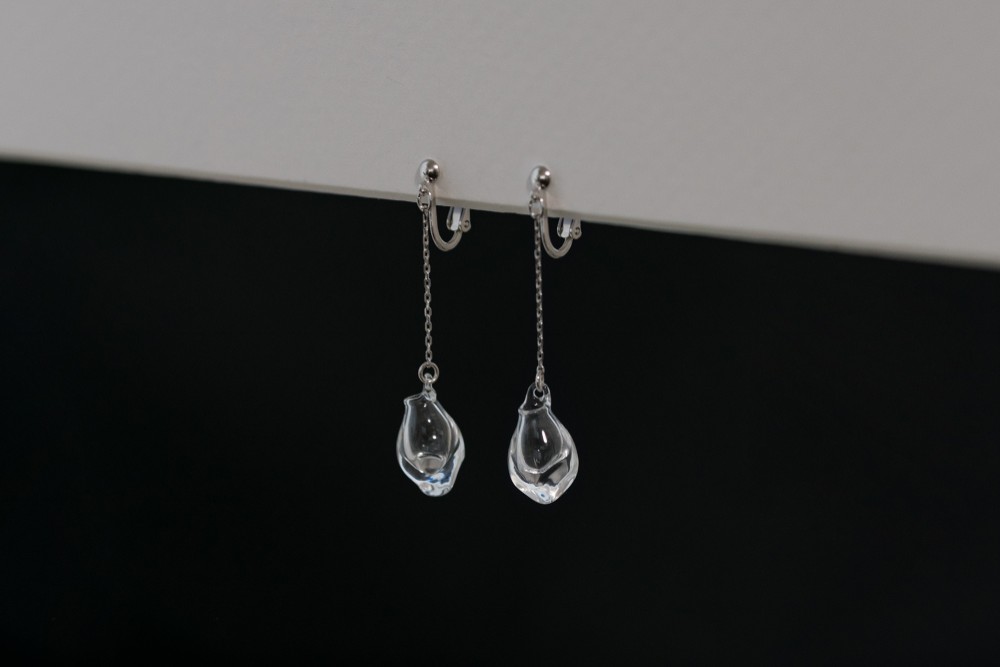 アロマイヤリング　クリア　SV925ニッケルフリーロジウムメッキ