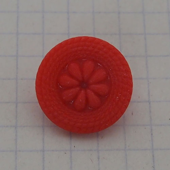 チェコガラスボタン red*flower 4個セット 2枚目の画像