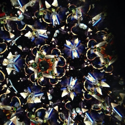 カレイドスコープ/オイル万華鏡(藍ドット) 03010 4枚目の画像